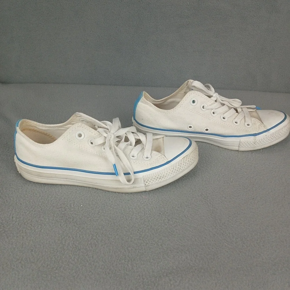 Converse Chunky All Star 530161F Low Top Sneakers Womens 7 White Skate Shoes